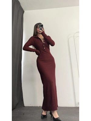 Jemma Çıtçıtlı Elbise - Bordo