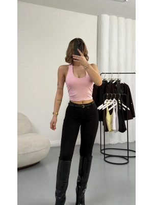 Jolie Basic Crop - Pembe