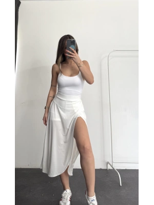 Jotem Şortlu Etek-Beyaz