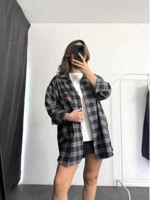 Kareli Oduncu Gömlek - Siyah