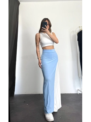 Kontrast Etek - Mavi