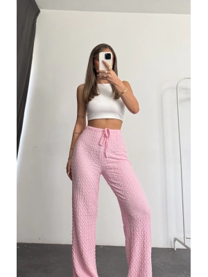 Lala Bürümcük Pantolon - Pembe