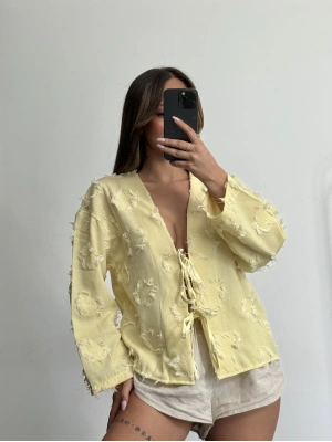 Lilia Keten Ceket - Sarı