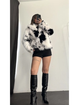 Livia Desenli Kürk - Siyah