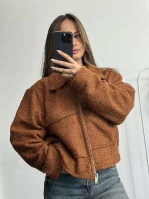 Lora Bukle Ceket - Kiremit