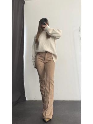 Lucia Klasik İspanyol Pantolon - Camel