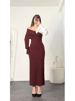 Martin Tasarım Elbise - Bordo