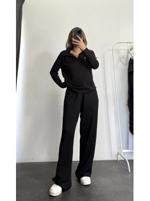 Maya Polo Yaka Takım - Siyah