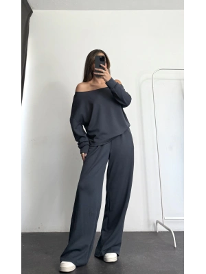 Meva Düşük Omuz Takım - Antrasit