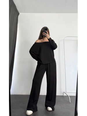 Meva Düşük Omuz Takım - Siyah