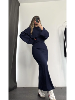 Mina Sweat Elbise Takım - Lacivert