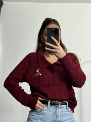 Minibear Saç Örgüsü Kazak - Bordo