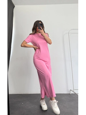 Minso Basic Elbise - Pembe