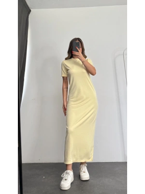 Minso Basic Elbise - Sarı