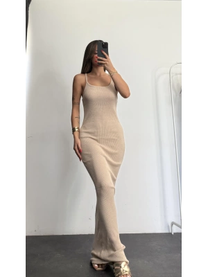 Miro Basic Elbise - Bej