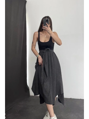 Moi Asimetrik Etek - Antrasit
