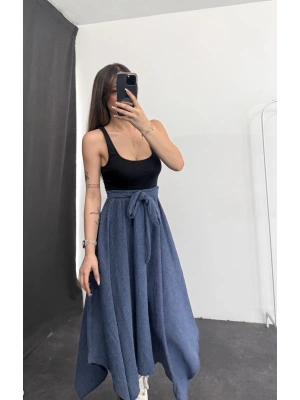 Moi Asimetrik Etek - Lacivert