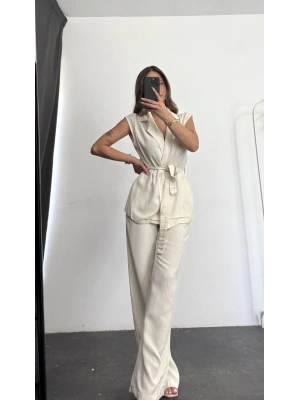 Monny Keten Takım - Bej