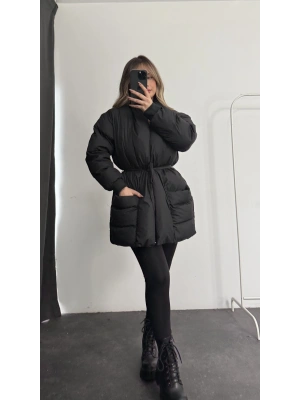 Nidale Şişme Mont - Siyah