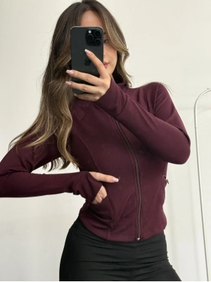 Olga Fermuarlı Hırka - Bordo