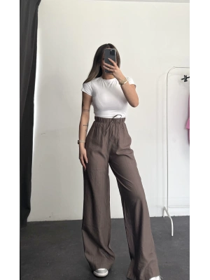 Olive Salaş Pantolon - Vizon