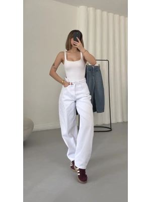 Own Barrel Jean - Beyaz