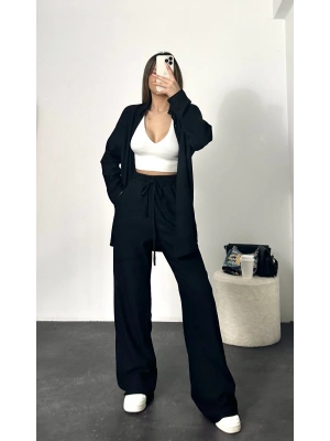 Palazzo Gofre Takım -Siyah