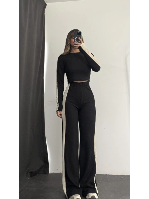 Penny Şeritli Takım - Siyah