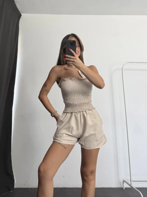 Peony Şortlu Takım - Bej