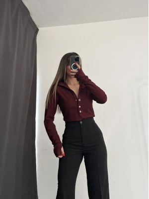 Petra Çıtçıt Detay Bluz - Bordo