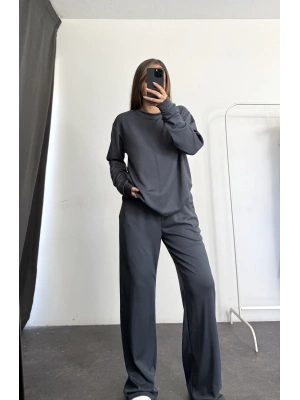 Rami Manşetli Basic Takım - Antrasit