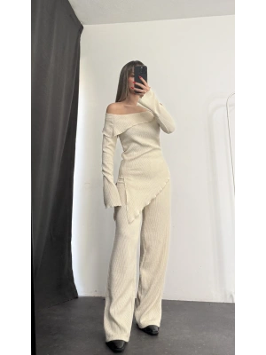 Rebeca Asimetrik Takım - Bej