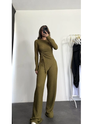 Regina Asimetrik Büzgülü Takım - Haki