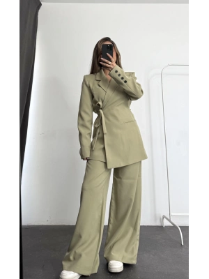 Renny Bağlamalı Blazer Takım - Haki