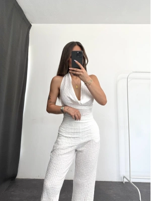 Riley Bağlamalı Takım - Beyaz