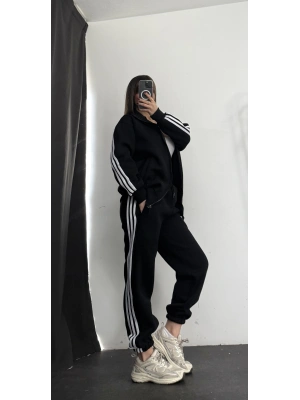 Riley Lastikli Eşofman Takım - Siyah