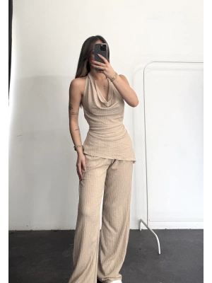 Riley Bağlamalı Takım - Bej