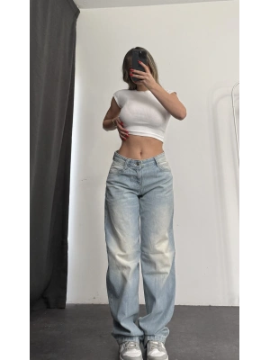 Riva Baggy Jean - Yıkamalı Kot