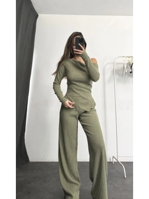 Rose Asimetrik Takım - Haki