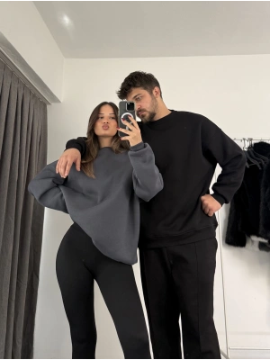 Rubi Bisiklet Yaka Sweatshirt - Siyah