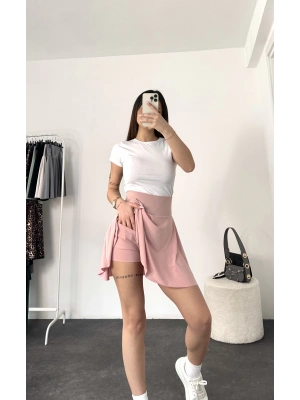 Ruth Şortlu Gizli Cep Etek-Pudra