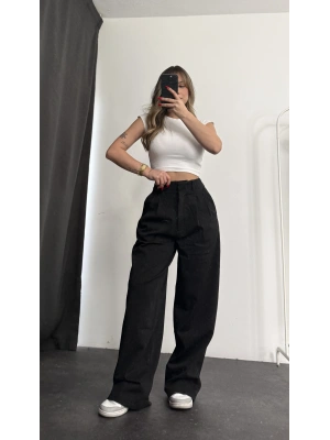 Saira Pensli Gabardin Pantolon - Siyah