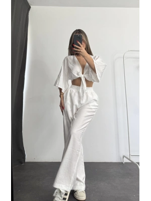 Sally Bağlamalı Takım - Beyaz