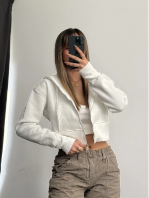 Sera Basic Şardonlu Hırka - Beyaz