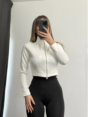 Shan Fermuarlı Hırka - Beyaz