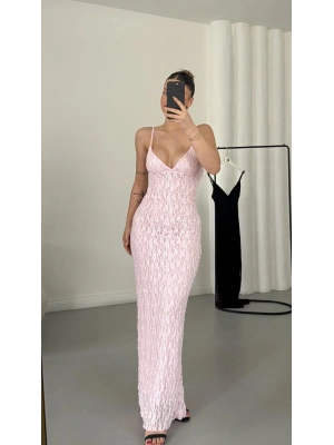Shela Dantel Elbise - Pembe
