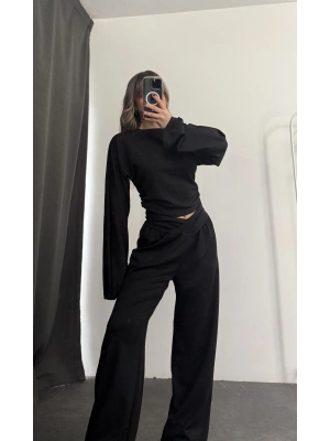 Shirley Bel Detay Takım - Siyah