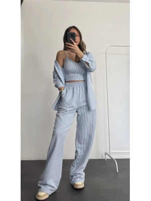 Silvia Gömlek Takım - Mavi