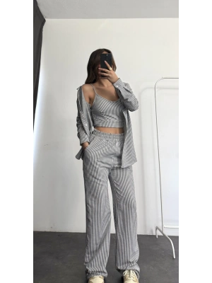 Silvia Gömlek Takım - Siyah