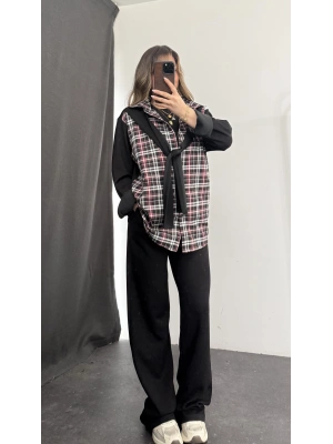 Skye Ekose Detaylı Takım - Siyah